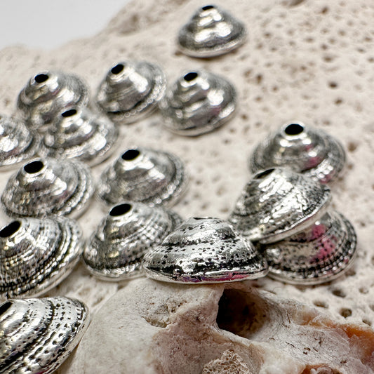 Swirly Shell Bead Cap (2 Color Options) - 4 pcs.-The Bead Gallery Honolulu