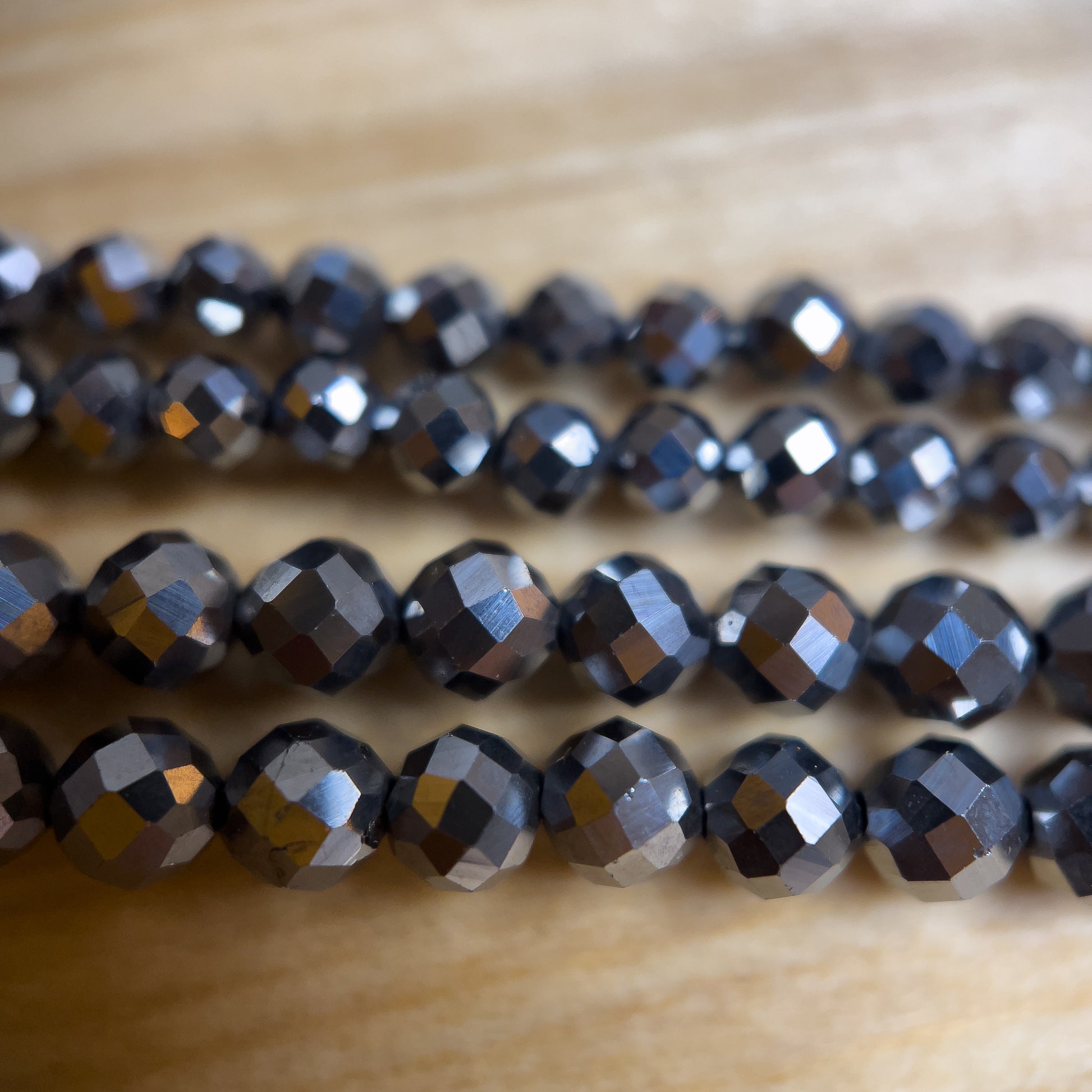 Terahertz 3mm Faceted Round Bead - 7" Strand