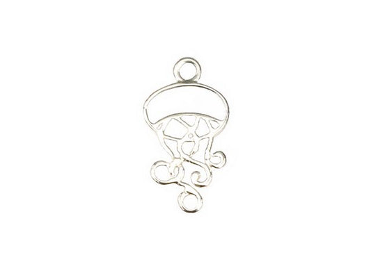Tiny Jellyfish Charm (2 Metal Options Available) - 1 pc.