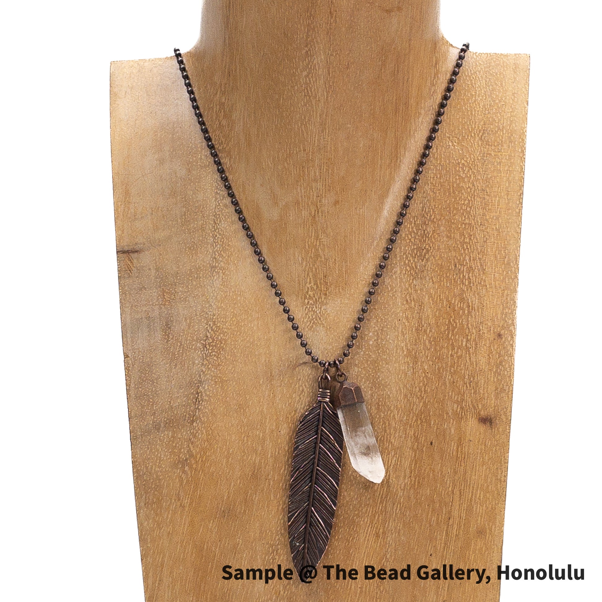 Jumbo Feather Pendant (4 Colors Available) - 1 pc.