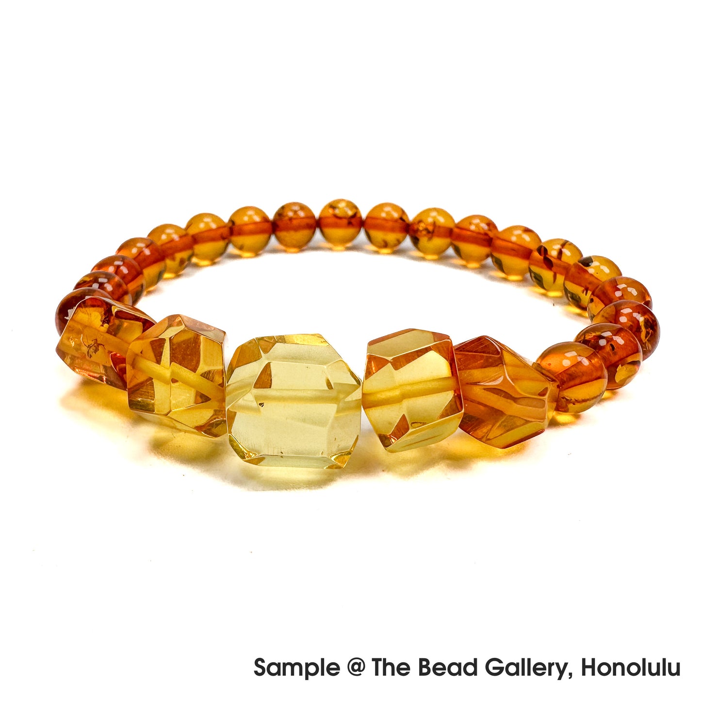Amber 11-12mm Faceted Bead - 1 pc.