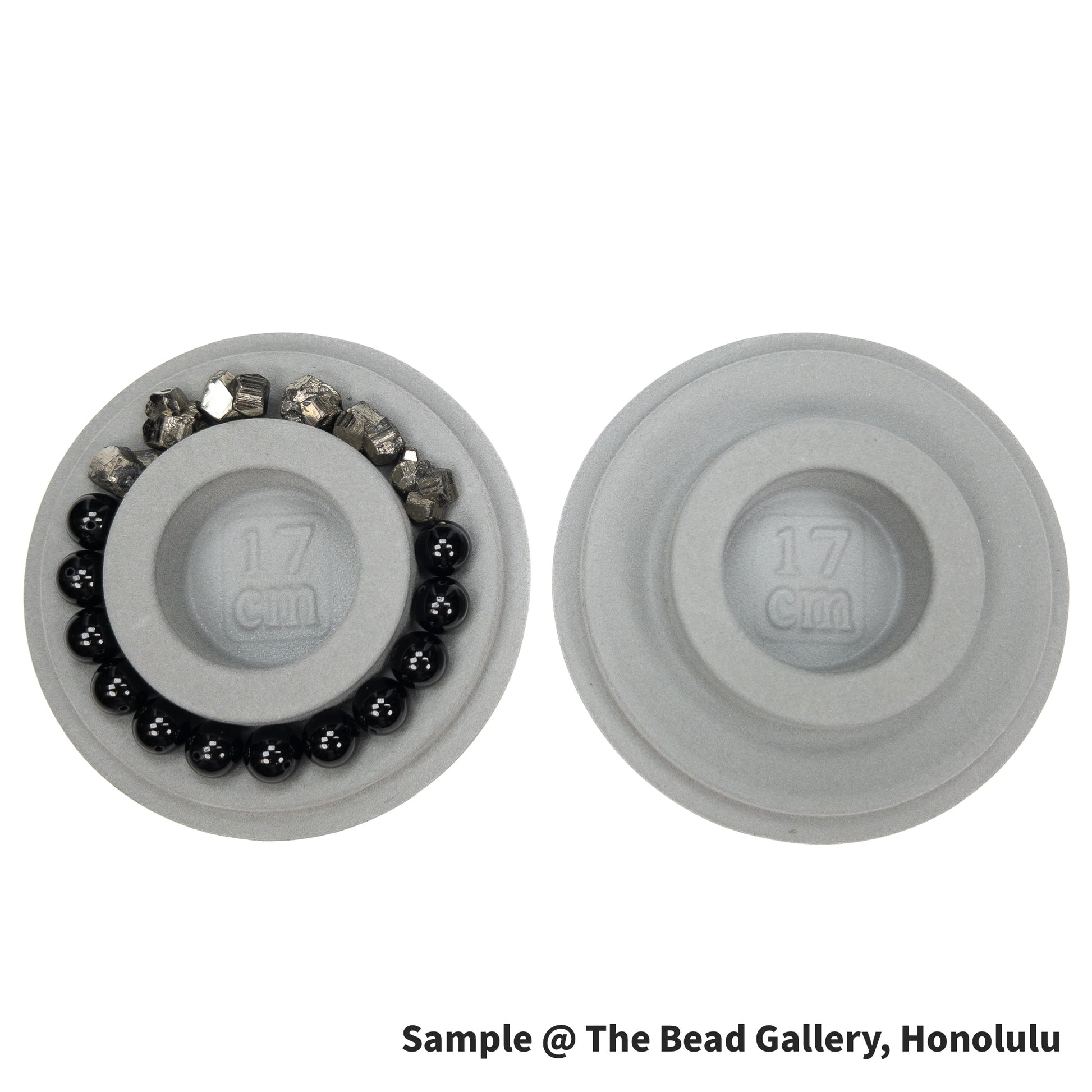 Gray Flocked Circular Bracelet Sizing & Design Disk - 3 piece set