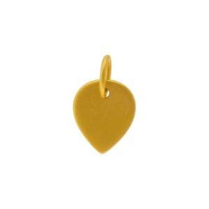 Small Lotus Petal Drop Charm (Gold Plated) - 1 pc.