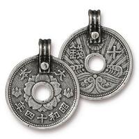Asian Coin Charm (3 Colors Available) - 1 pc.