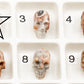 Assorted Stone Carved Skull Bead (11 Stones Available) - 1 pc.