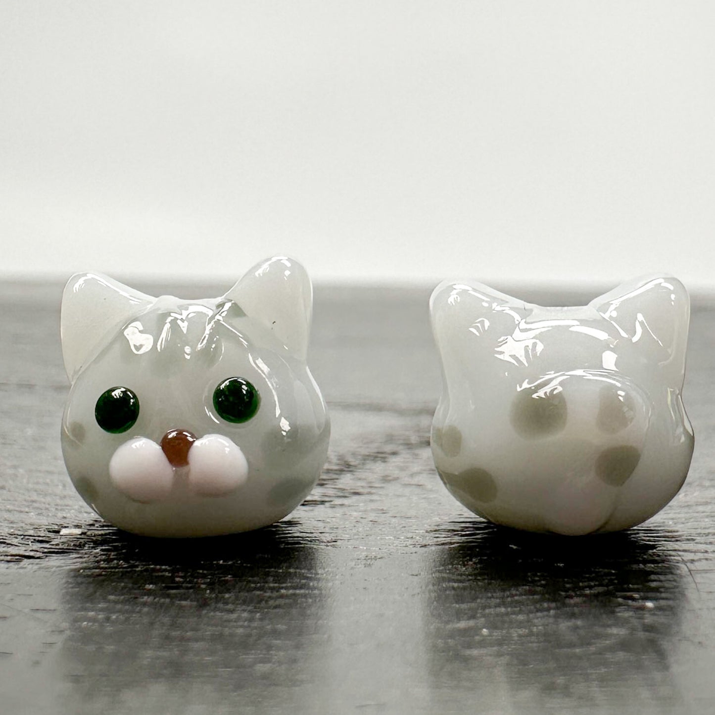 Chibi Handmade Glass Beads - American Shorthair Cat-The Bead Gallery Honolulu