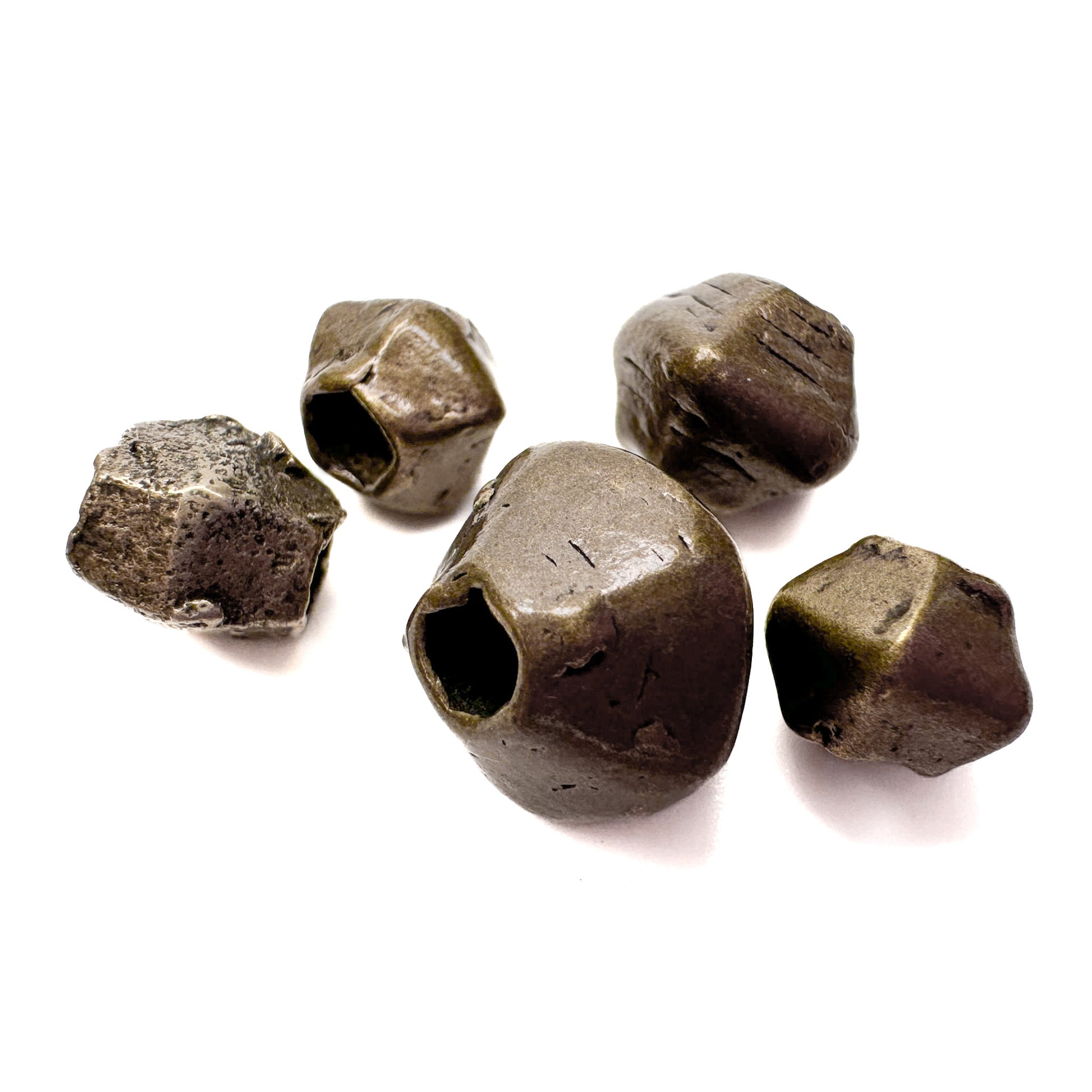 Old Brass Mixed Size Rustic Bicone Bead - 5 pcs.-The Bead Gallery Honolulu