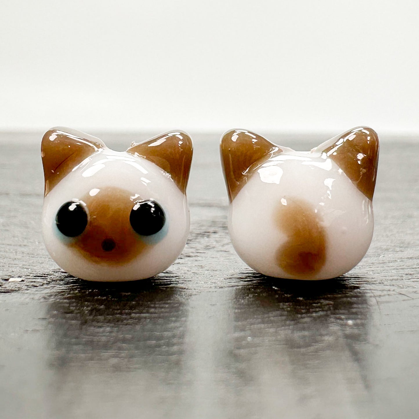 Chibi Handmade Glass Beads - Siamese Cat-The Bead Gallery Honolulu
