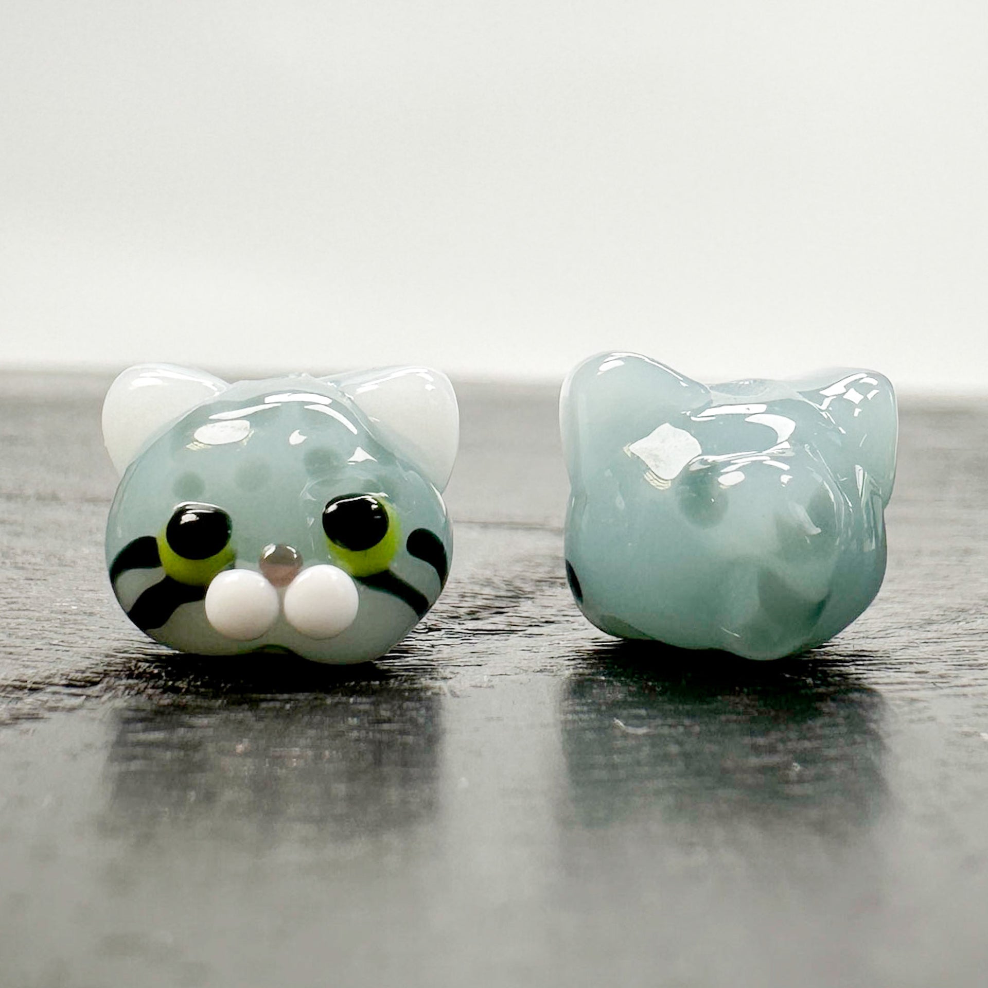 Lampworked Cat Beads, Glass Cat Pendant Beads, 1pc