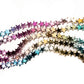 Rainbow Plated Synthetic Hematite 9mm Star Bead - 15.5" Strand