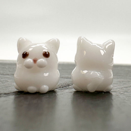 Chibi Beads - White Cat Body-The Bead Gallery Honolulu
