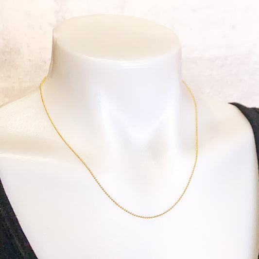 18" Ball Necklace Chain (Gold Filled)
