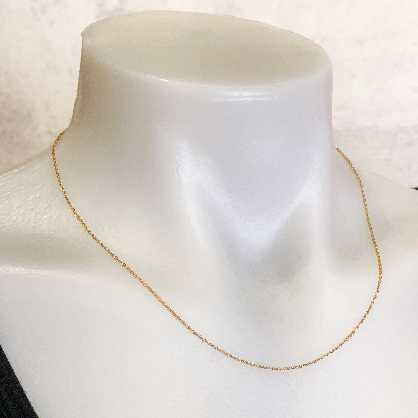 18" Fine Rope Necklace Chain (Gold Filled)