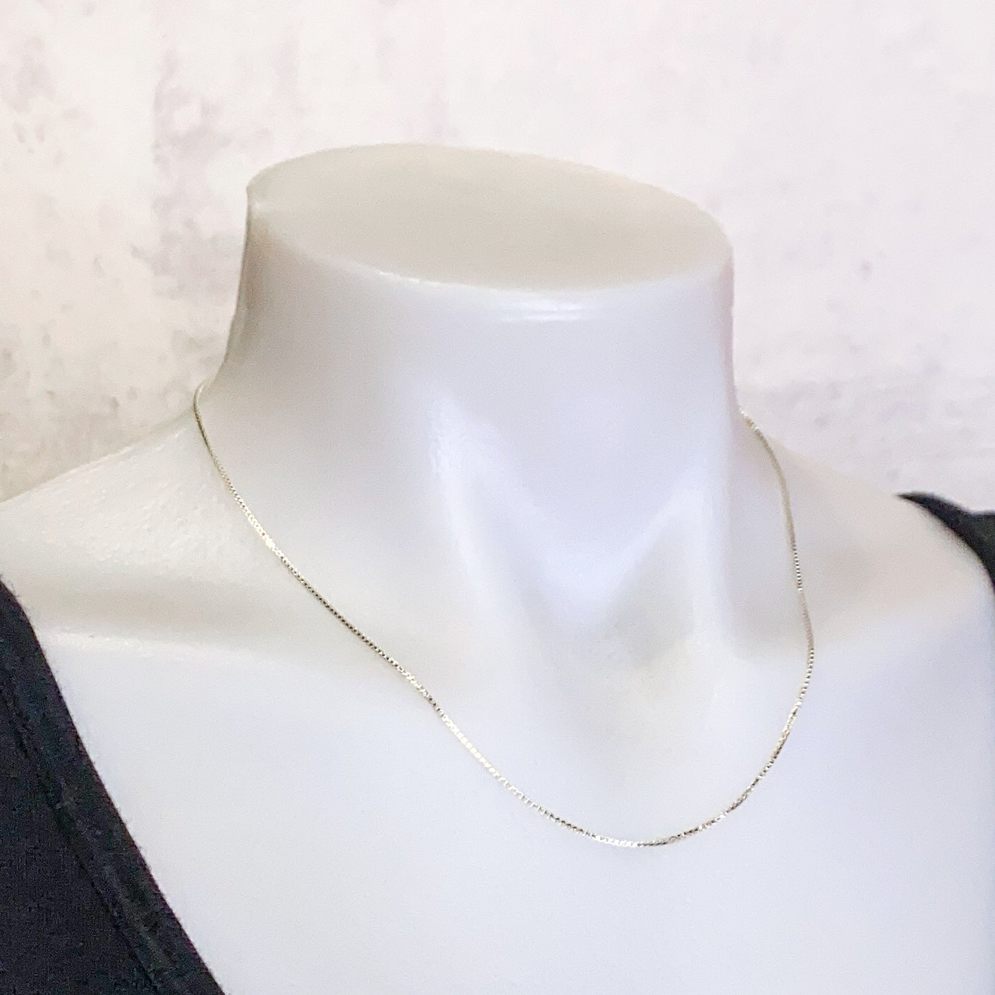 18" Box Necklace Chain (Sterling Silver)