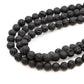Black Lava Round Bead (5 Sizes Available) - 14" Strand